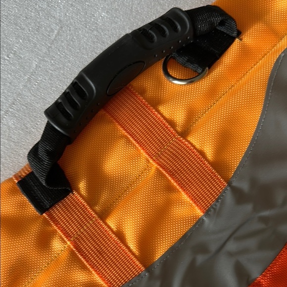 Orange and Gray Dog Life Jacket - Picture 4 of 6